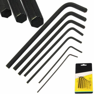 7pcs 0.7mm-3mm Alloy Steel Mini Micro Hex Allen Key Set Wrench Screwdriver Black - Picture 1 of 8