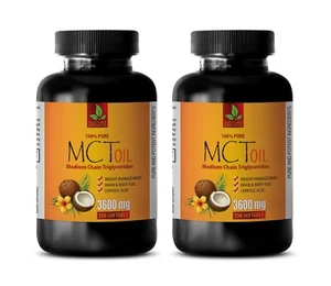 brain focus - PURE MCT OIL 3600MG - mct oil weight management 2 Bottles - Picture 1 of 9
