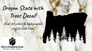 Oregon State Tree line decal sticker car window wall laptop water bottle - Picture 1 of 3