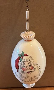 Uovo d'oca Babbo Natale addobbo natalizio - Foto 1 di 9