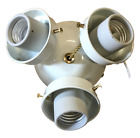 Emerson F330WW White 3-Light Pull Chain Ceiling Fan Light Fitter