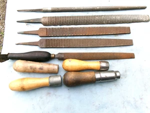 LOTE DE 5 RASCADURAS PARA CARPINTERÍA SURTIDAS CON ASAS - NICHOLSON - DIAMANTE NEGRO - Imagen 1 de 5