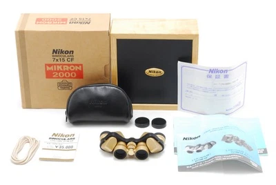 Rare[Almost MINT] Nikon Binoculars 7 x 15 CF Micron 2000 Gold limited from JAPAN - Image 1 of 4