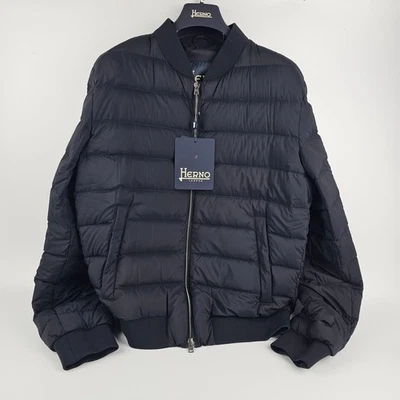 HERNO L'Aviatore Black Nylon Bomber Jacket New & Authentic - Image 1 of 4
