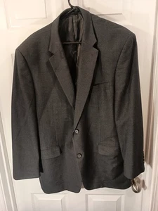Saddlebred Mens Blazer Jacket Size 48R Dark Gray - Picture 1 of 10