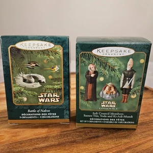 Hallmark Star Wars Keepsake Ornament Lot (2 Sets) 6 Miniatures Total | NIB - Picture 1 of 10