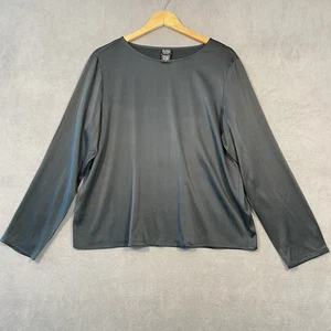 EILEEN FISHER Women’s Size Medium Silk Round Neck Long Sleeve Shirt - Picture 1 of 4