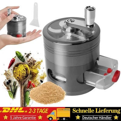 Hochwertiger Mini Metall Grinder Kräutermühle Kurbelmühle Gewürzmühle Crusher DE - Bild 1 von 4