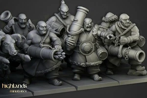 Higlands Miniature-Ogri Guerrieri Khazarian Armi Da Fuoco - Picture 1 of 12
