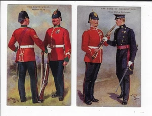 2 British Soldier Postcards Duke of Wellington & South Wales Borderers p2408 - Imagen 1 de 2