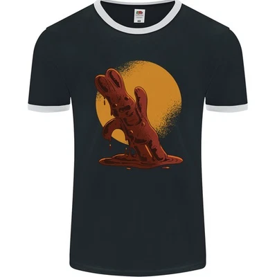 A Melting Chocolate Bunny Easter Mens Ringer T-Shirt FotL - image 1 of 4