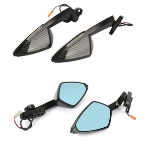 For Kawasaki NINJA 650 400 ZX-6R ZX10R Rearview Mirrors With Turn Signals LED  - Picture 1 of 11
