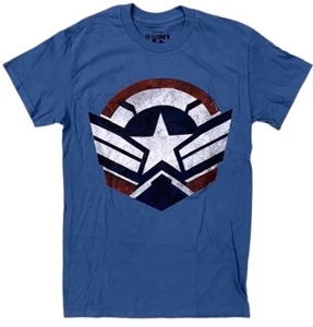 Maglietta Marvel Comics Uomo Licenza Ufficiale Falcon Winter Soldier Wings Shield - Foto 1 di 1