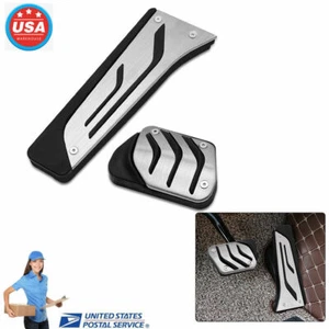 AT Gas Brake Foot Pedals Cover 2005-20 For BMW F30 F10 E39 E90 E60 X1/3/5 2PC - Picture 1 of 12