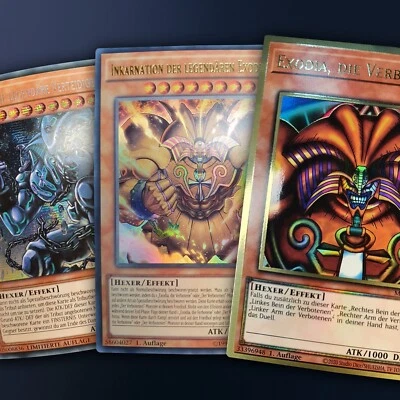 Exodia Set Neu! Yugioh deutsch Ultra Gold Secret Rare Holo glänzend Inkarnation - Bild 1 von 4