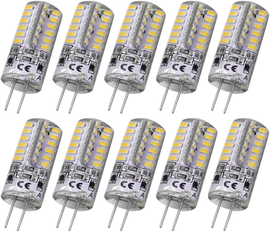 10Pcs G4 Base LED Light Bulbs, Warm White 3000K, 3 Watt Equivalent to 20W T3 Hal - Image 1 of 4