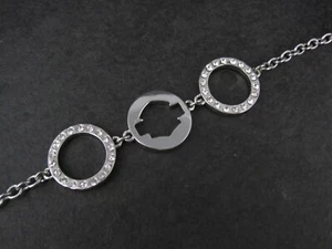 2013 Womens Harley Davidson Crystal Bracelet Stainless Steel 7-8" - Picture 1 of 9