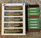 Athearn ATH15622 Maxi III 5-Unit 48&#39; Well Car Set TTX 73527 With Containers HO