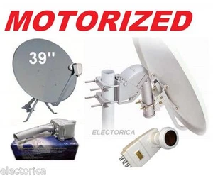 39 " MOTORIZED SATELLITE DISH-SG2100 MOTOR INVACOM QUAD LNB QPH031 FTA 33 HD TV - Picture 1 of 7