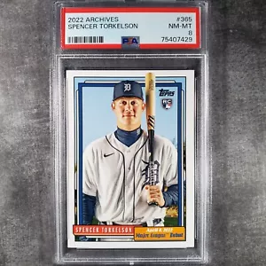 2022 Topps Archives ️ Spencer Torkelson RC #365 Major League debutto PSA 8 quasi nuovo-mt - Foto 1 di 2