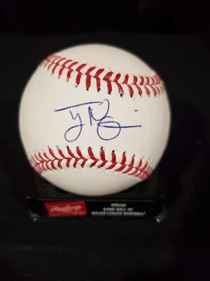 BÉISBOL ROMLB FIRMADO POR TYLER NAQUIN INDIOS DE CLEVELAND, ROJOS, METS CON CERTIFICADO DE AUTENTICIDAD Foto 1 de 3