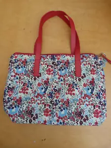 Borsa a mano Tulchan donna/donna motivo floreale crema con cerniera dettaglio rosso chiuso - Foto 1 di 5