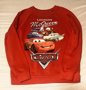 Disney Pixar CARS Lightning McQueen Red Sweatshirt Size Med Unisex Kids NEW - Picture 1 of 5