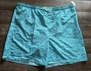 Old Navy Mens Bathing Suit Board Shorts Size 4XL Tall Alligator Crocodile Print - Picture 1 of 4