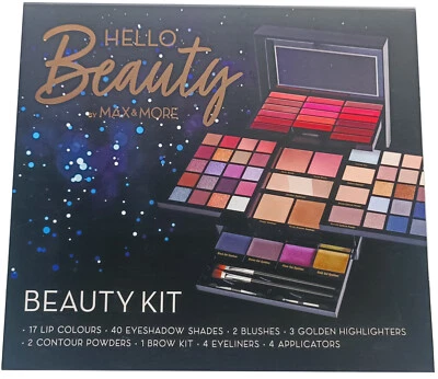 MAX & MORE Schminkkoffer 73tlg Make up Beauty Set Geschenkset Makeup Schminke Set vegan