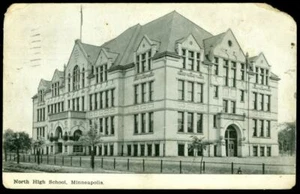 NORTH HIGH SCHOOL - MINNEAPOLIS, SIN USAR POSTAL - Imagen 1 de 1