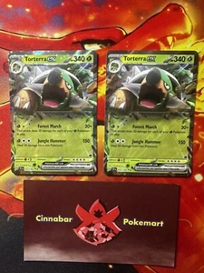 x2 Torterra ex - 012/162 Temporal Forces Double Rare Pokémon - NM/MINT - Picture 1 of 2