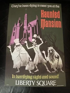 Walt Disney World 12”x18” Attraction Poster Haunted Mansion Authentic Reproduced - Picture 1 of 3