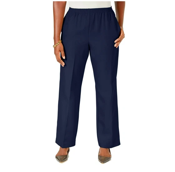 Pantalones cómodos de cintura Karen Scott para mujer talla 2X Plus azul marino nuevos con etiquetas Foto 1 de 4