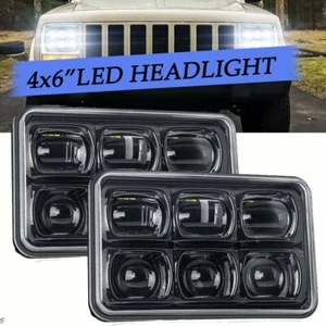 2pcs 4x6''Inch 112W Led Headlights Hi-Lo Beam for Peterbilt Kenworth T800 W900 - Picture 1 of 10