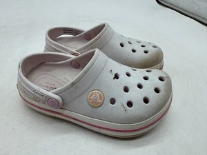 Crocs Crocband Clogs Kids Pink Rubber Slip-On Slingback Round Toe Casual - C10 - Picture 1 of 5