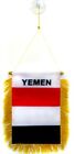 Fanion Yémen 15X10cm - Mini Drapeau Yéménite 10 X 15 Cm Spécial Voiture - Banniè