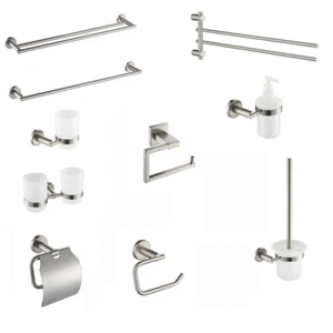 Bad Accessoires Edelstahl Badzubehör Badset-Badaccessoires Badausstattung Neu - Bild 1 von 28