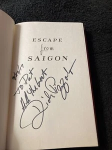 ESCAPE FROM SAIGON: A NOVEL By Michael Morris & Dick Pirozzolo Autographed New - Picture 1 of 4
