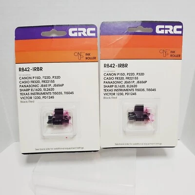 Lote de 3 rodillos de tinta GRC R842-IRBR SEIKO IR40T NEGRO/ROJO COMPATIBLES  Foto 1 de 4