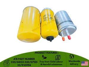 JCB BACKHOE - FILTER KIT JCB ENGINE (PART NO. 320/04133 320/07155 32/925994) - Picture 1 of 12