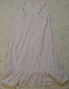 Vintage Barbizon Nachthemd Gr. M rosa kariert Baumwolle Spitze Cottagecore Grannycore - Bild 1 von 8