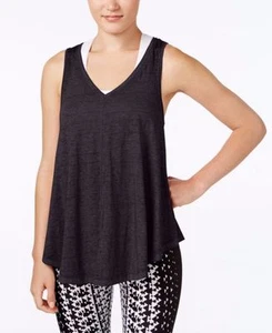 New Calvin Klein Performance Women Relaxed Icy Wash Yoga Tank Top PF6T3412 Black - Picture 1 of 4