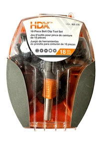 HDX 18pc SAE Screwdriver & Bit Set w/ Belt Clip & Mini Tape Measure - Picture 1 of 5