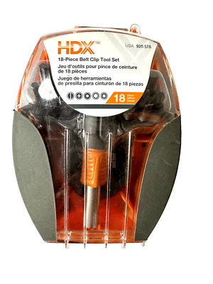HDX 18pc SAE Screwdriver & Bit Set w/ Belt Clip & Mini Tape Measure - Image 1 of 4