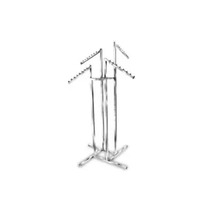 4 Way Clothing Rack With All Waterfall Arms Chrome - Picture 1 of 1