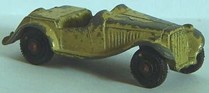  1950'S TOOTSIETOY TOOTSIE TOY YELLOW-GREEN MG TD or TF ROADSTER OPEN FENDERS - Picture 1 of 6