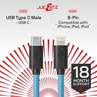 JuicEBitz® Long USB C Type C Fast Charger Cable for iPhone 14 13 12 11 XR XS 8