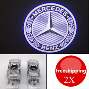 2x Ghost LED Door Step Courtesy Laser Light for Mercedes Benz C W203 01-2007 SLK - Picture 1 of 6