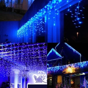 13FT LED Fairy Icicle Light String Curtain Lights Christmas Party Decor Lights - Picture 1 of 14