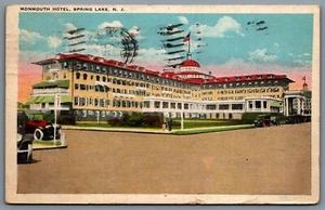 Postcard Spring Lake New Jersey 1929 Monmouth Hotel CDS Cancel Spring Lake Beach - Picture 1 of 2